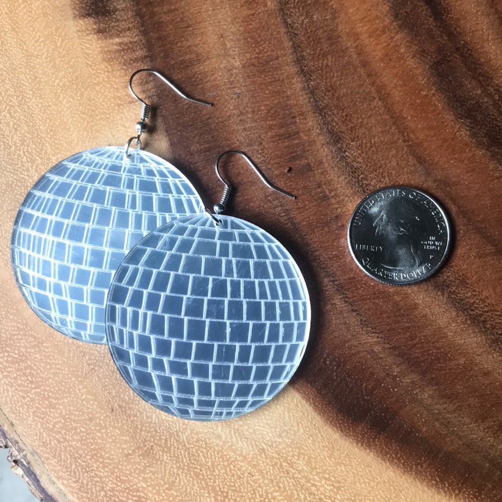 🔥3/$30 Disco Ball Acrylic Earrings